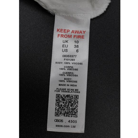 Asos open tie back tank top mini dress womens 6 angelcore romantic coastal - Picture 3 of 6